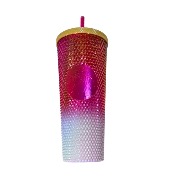 Starbucks Other - Starbucks pink multi ombre 24 oz tumbler nwt